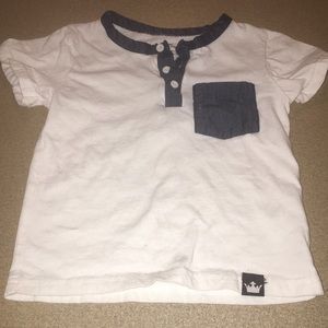 Boys Short Sleeve Henley shirt with pocket